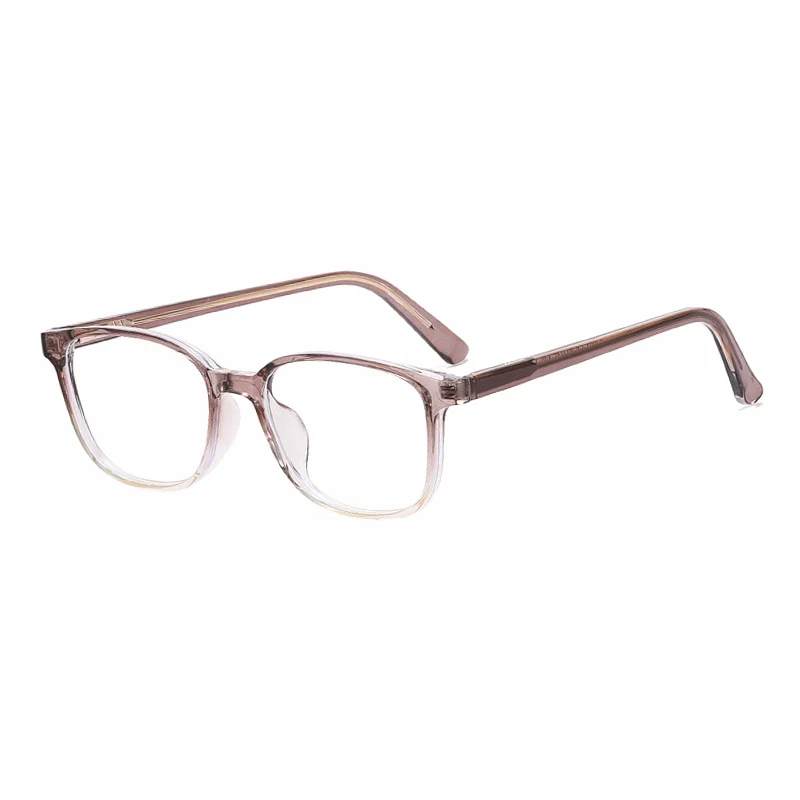 Ralferty  Women's Full Rim Square Tr 90 Acetate Eyeglasses R8302 Full Rim Ralferty C4 Brown CHINA 