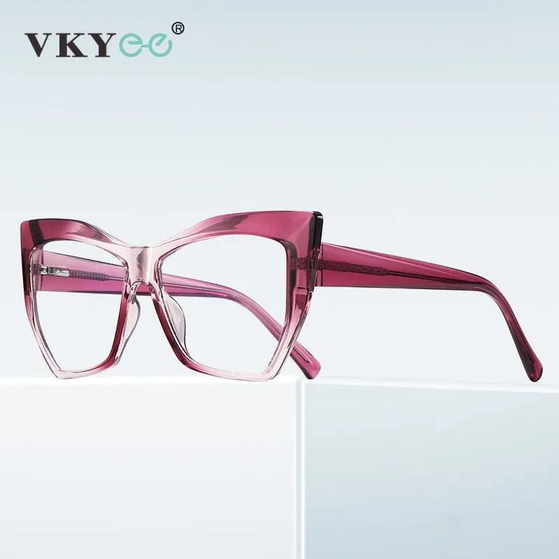 Vicky Women's Full Rim Tr 90 Stainless Steel Cat Eye Reading Glasses 2157 Reading Glasses Vicky   