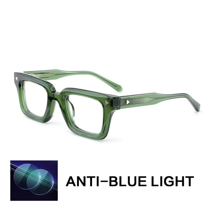 Gatenac Unisex Full Rim Square Brow Line Acetate Reading Glasses 66308