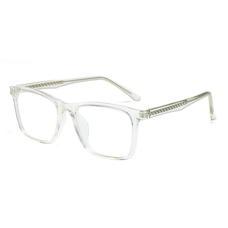 Kocolior Unisex Full Rim Square Acetate Fiber Eyeglasses Fj8098 Full Rim Kocolior Transparent  