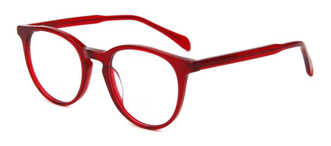 Esnbie 602217 Unisex Full Rim Oval Round Acetate Frames FuzWeb