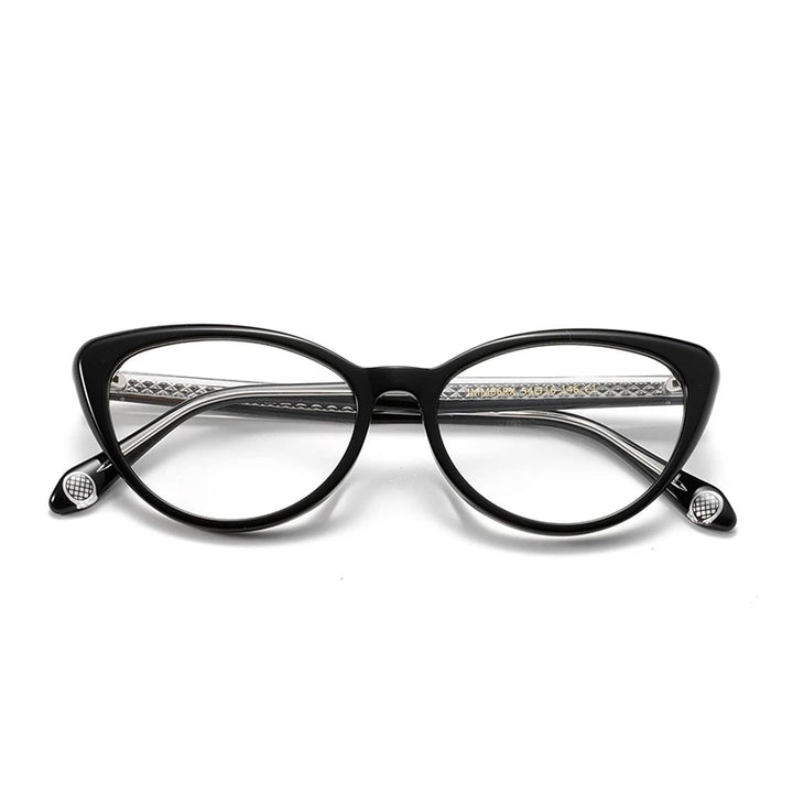 Aror Women's Full Rim Oval Cat Eye Acetate Eyeglasses 19586