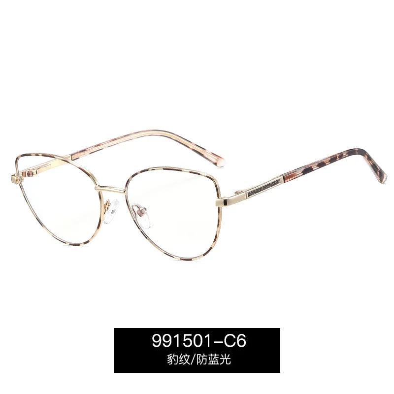 Reven Jate Unisex Youth's Full Rim Cat Eye Alloy Eyeglasses 991501