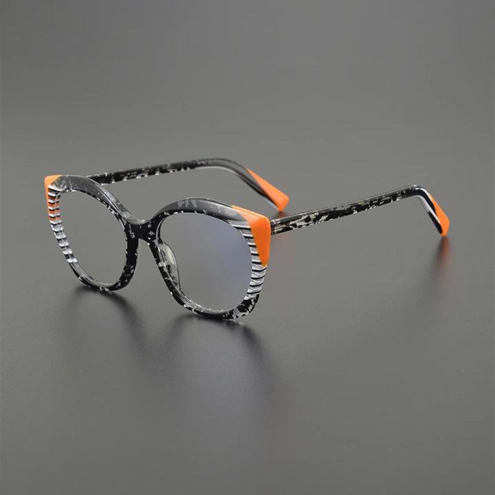 Nobler Unisex Full Rim Square Cat Eye Acetate Eyeglasses T095 Full Rim Nobler C2  