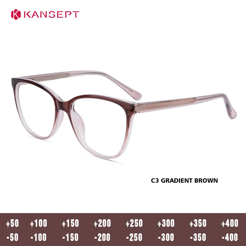 Kansept Unisex Full Rim Square Tr 90 Alloy Reading Glasses 25001