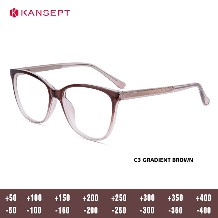 Kansept Unisex Full Rim Square Tr 90 Alloy Reading Glasses 25001