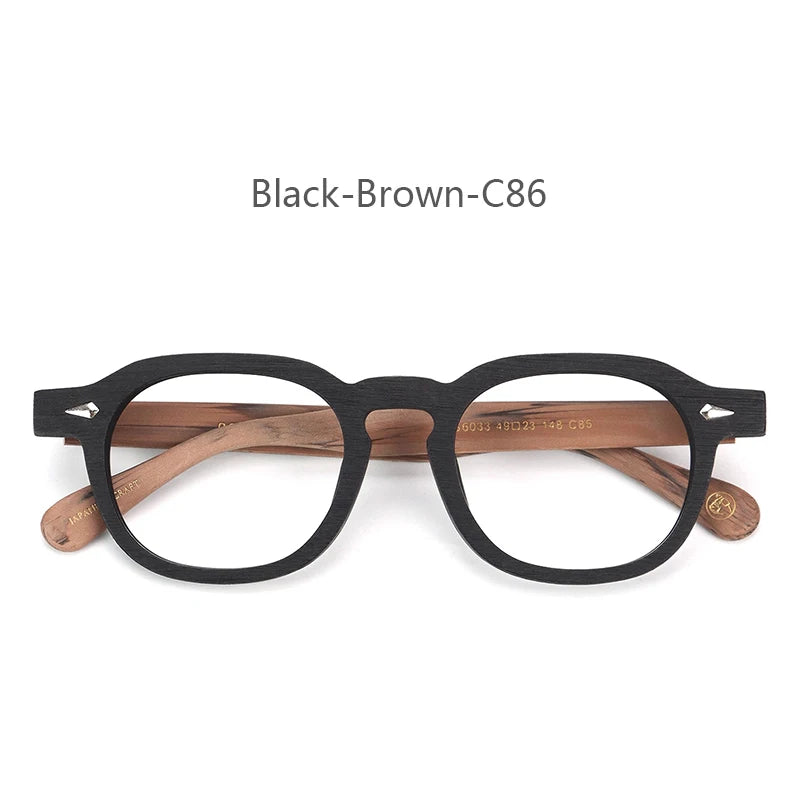 Hdcrafter Unisex Full Rim Flat Top Big Oval Acetate Eyeglasses 698183