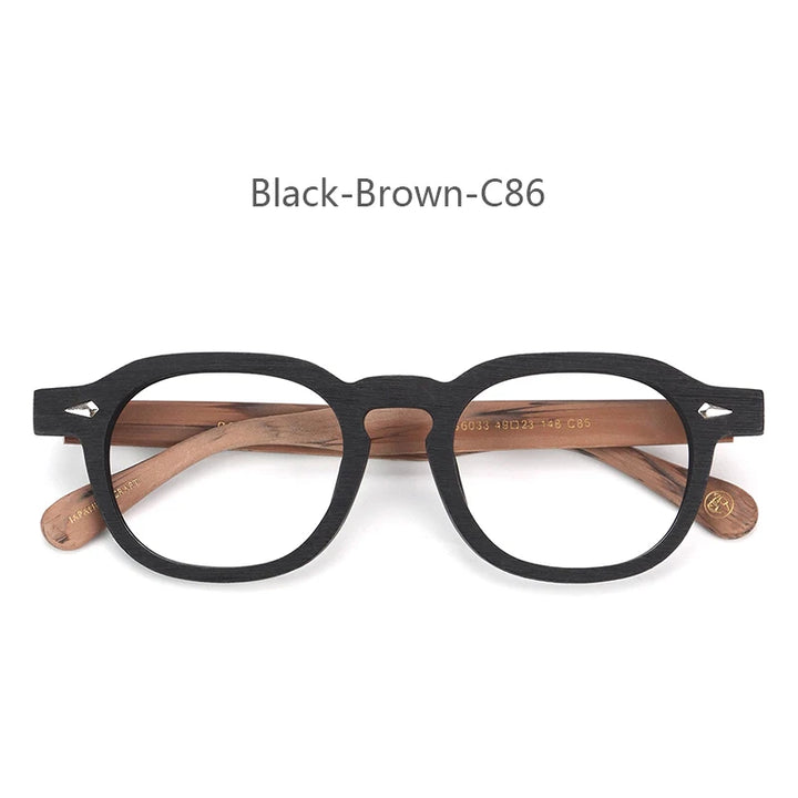 Hdcrafter Unisex Full Rim Flat Top Big Oval Acetate Eyeglasses 698183