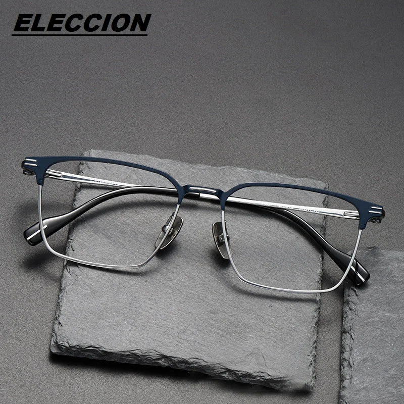 Eleccion Women's Full Rim Square Titanium Eyeglasses 70801 Full Rim Eleccion