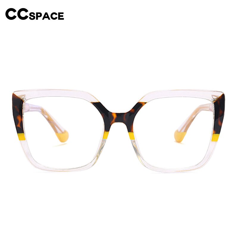 CCSpace Women's Full Rim Square Cat Eye Tr 90 Titanium Eyeglasses 56238 Full Rim CCspace   