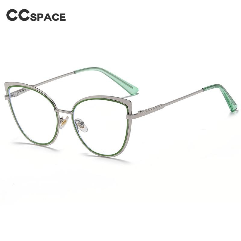 CCSpace Women's Full Rim Cat Eye Alloy Eyeglasses 54843 Full Rim CCspace   
