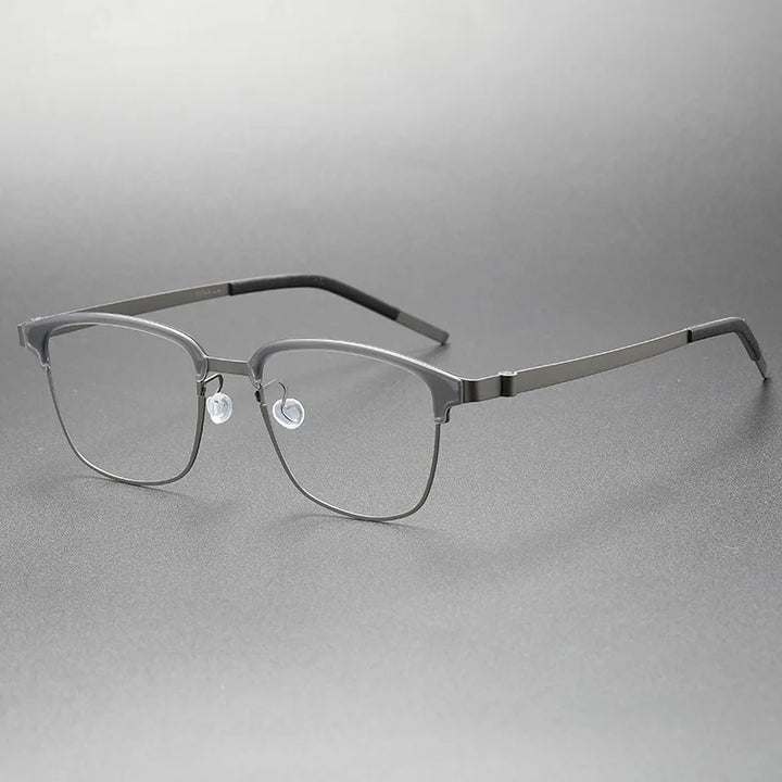 Aimee Unisex Full Rim Square Screwless Titanium Eyeglasses 9835 Full Rim Aimee   