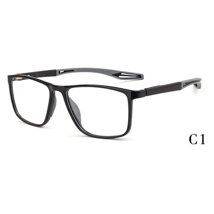 Muzz Women's Full Rim Square Tr 90 Titanium Sport Eyeglasses 917137