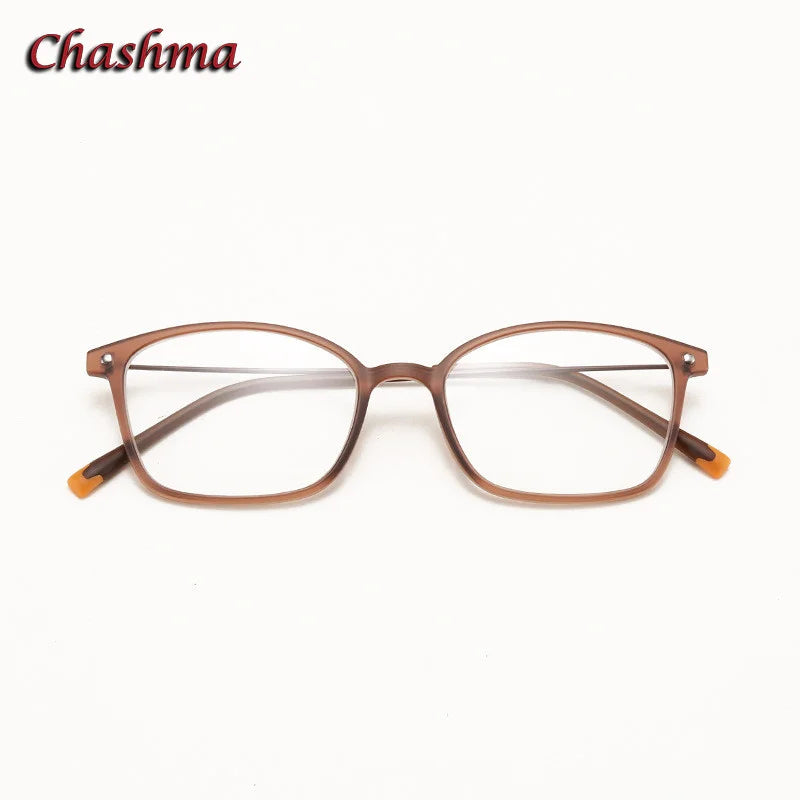 Chashma Ochki Unisex Youth's Full Rim Square Ultem Eyeglasses 2148 Full Rim Chashma Ochki Brown  