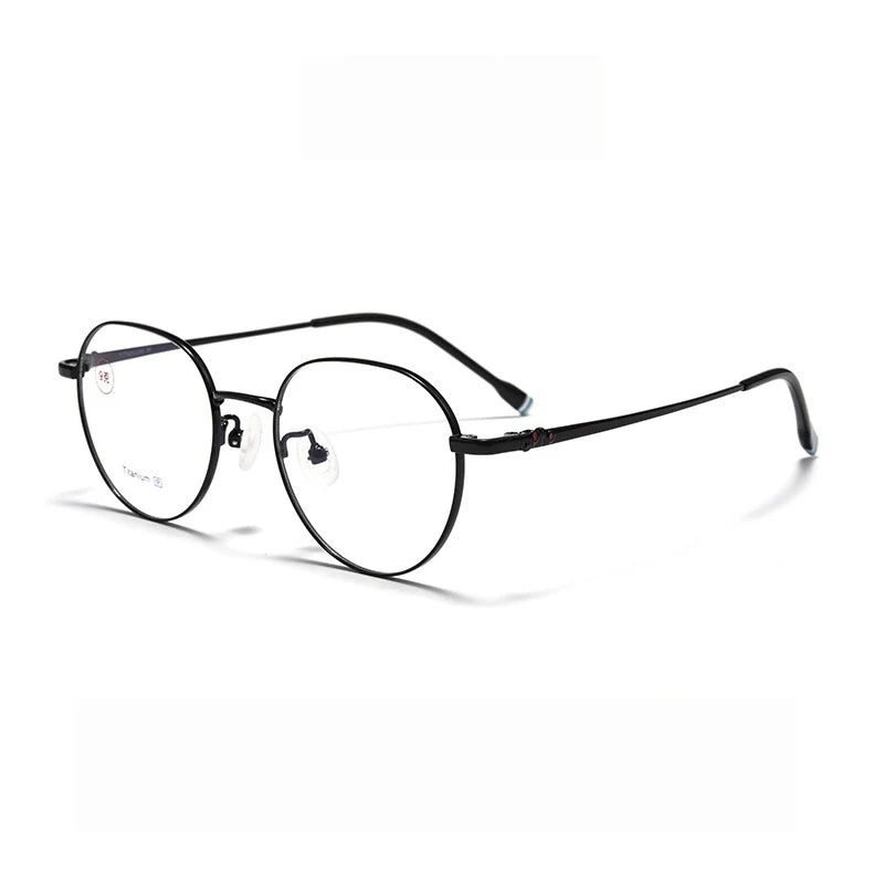 Yimaruili Unisex Full Rim Polygonal Pure Titanium Eyeglasses T1029F — view 3 | Yimaruili at FuzWeb