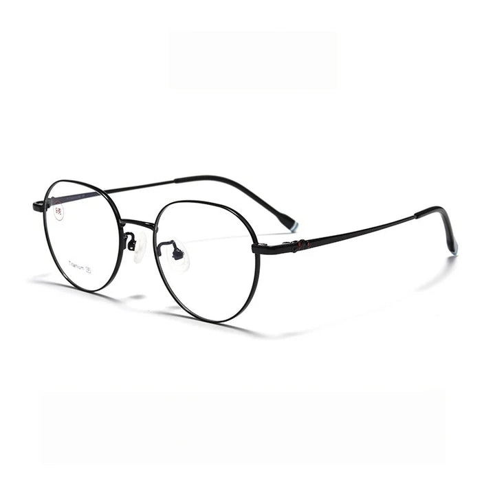 Yimaruili Unisex Full Rim Polygonal Pure Titanium Eyeglasses T1029F — view 3 | Yimaruili at FuzWeb