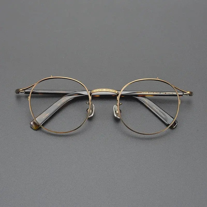 Bobbie Full Rim 445022 Unisex Titanium Oval Round Frames — view 1 | Bobbie at FuzWeb