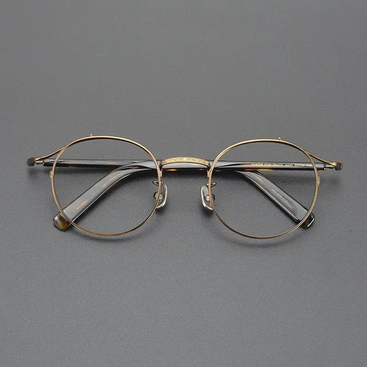 Bobbie Full Rim 445022 Unisex Titanium Oval Round Frames — view 1 | Bobbie at FuzWeb