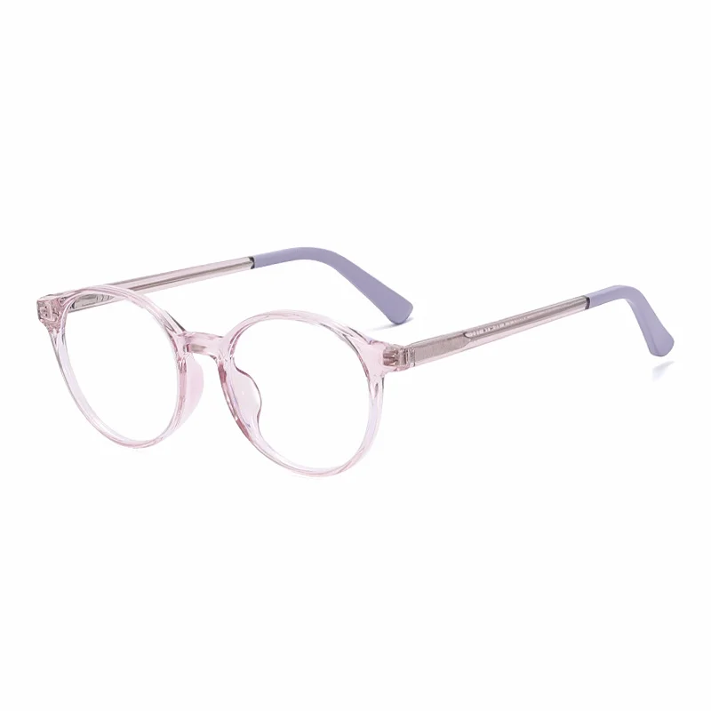 Ralferty Unisex Youth's Full Rim Round Tr 90 Acetate Eyeglasses R830 Full Rim Ralferty C4 Purple CHINA 