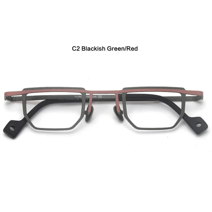 Muzz T7766 men's very small pure titanium prescription eyeglasses — view 3
