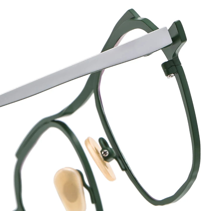 Muzz 0091 men's square IP titanium prescription eyeglasses — view 7