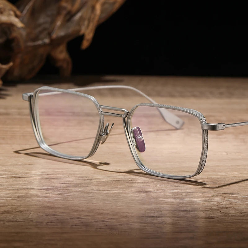 Blackmask Unisex Full Rim Square Titanium Eyeglasses BM-D125