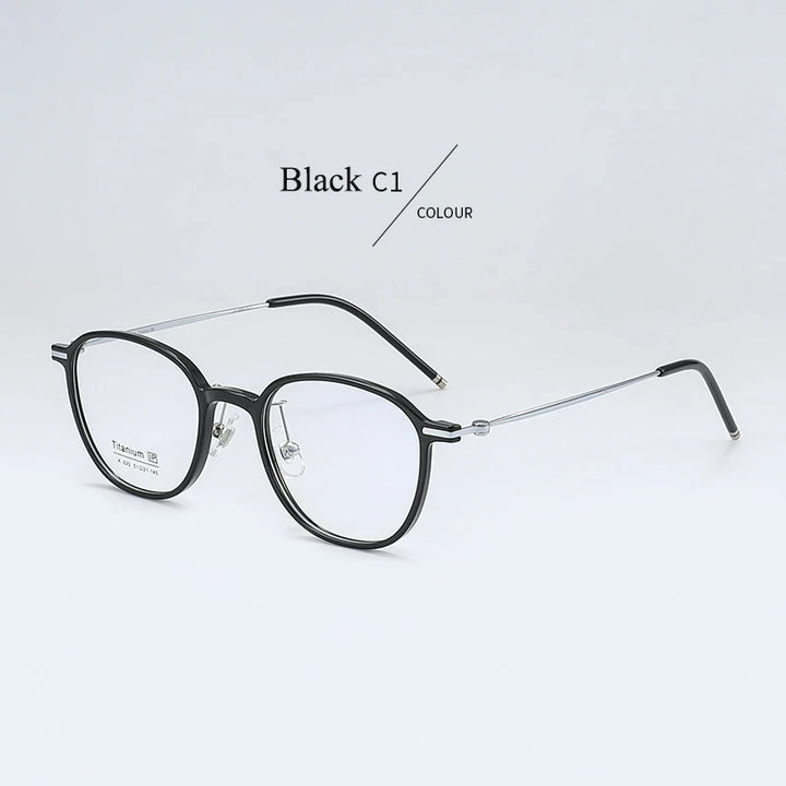 Bclear Women's Full Rim Oval Tr 90 Titanium Eyeglasses B220 Full Rim Bclear Black  
