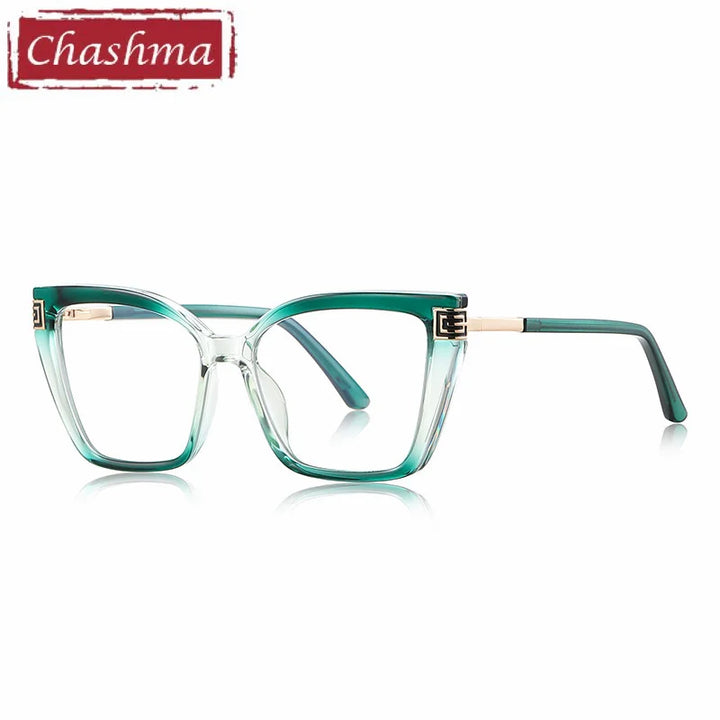 Chashma Ochki Women's Full Rim Cat Eye Tr 90 Alloy Eyeglasses 882260