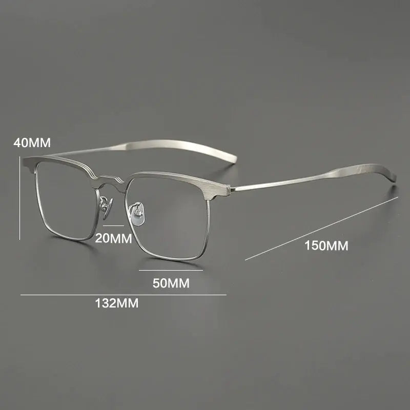Gatenac Womens Full Rim Square Brow Line Titanium Eyeglasses 785860 — view 2 | Gatenac at FuzWeb