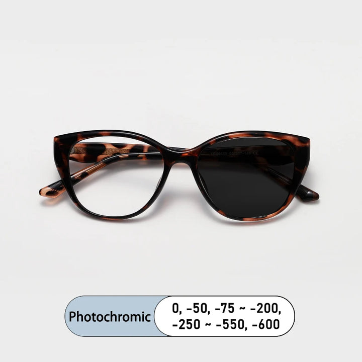 Kocolior Women's Full Rim Cat Eye Tr 90 Alloy Photochromic Reading Glasses 86159