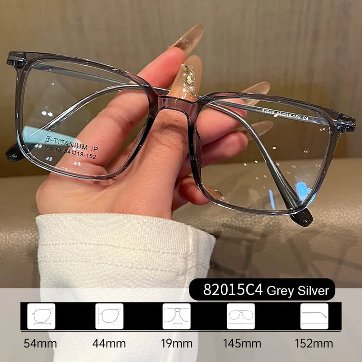 Gmei Women's Full Rim Square Tr 90 Titanium Eyeglasses 82015