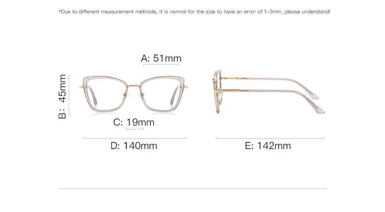 Vicky Women's Full Rim Butterfly Tr 90 Alloy Reading Glasses 43148
