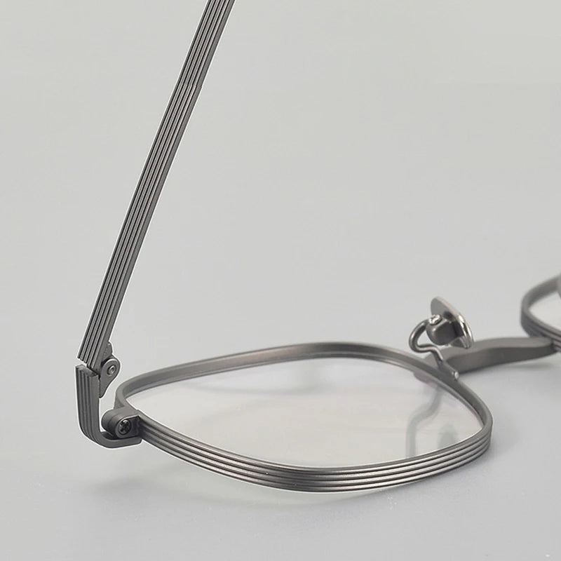 Muzz 117 men's small square IP titanium prescription eyeglasses — view 8