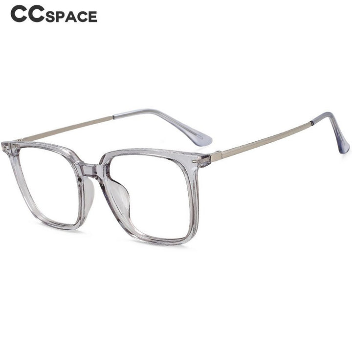 CCspace Unisex Full Rim Square Tr 90 Titanium Eyeglasses 55981 Full Rim CCspace   