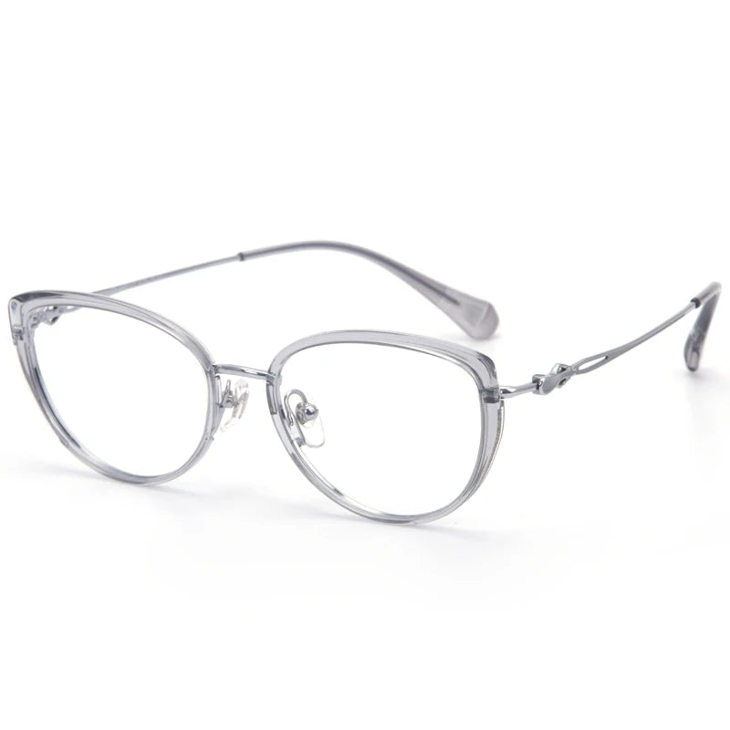 Muzz 35588 women's cat eye acetate titanium prescription eyeglasses — view 6