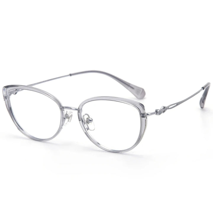 Muzz 35588 women's cat eye acetate titanium prescription eyeglasses — view 6
