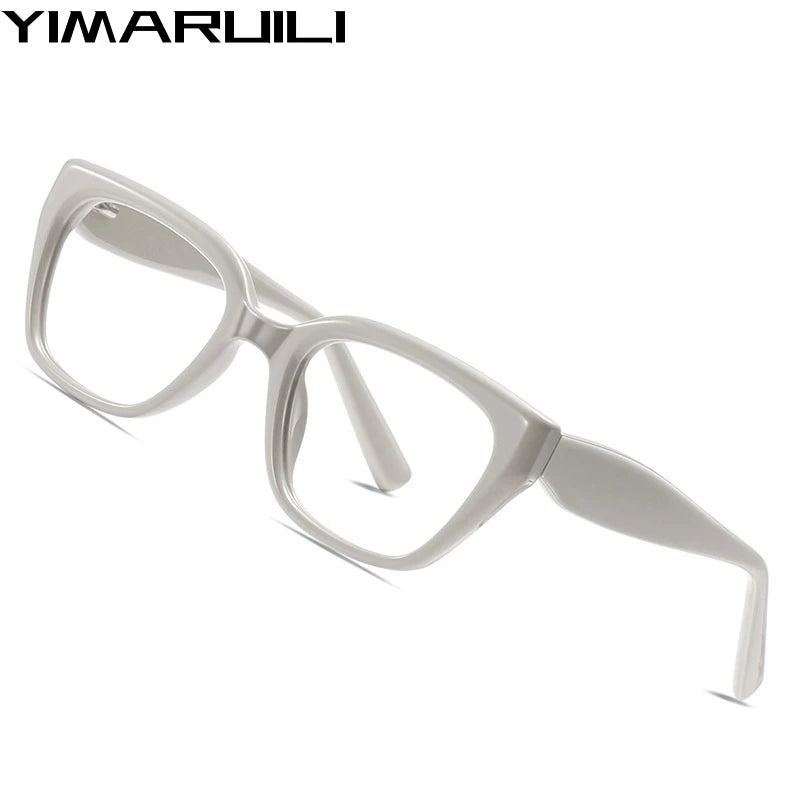 Yimaruili Women's Full Rim Square Cat Eye Tr 90 Alloy Eyeglasses 70314