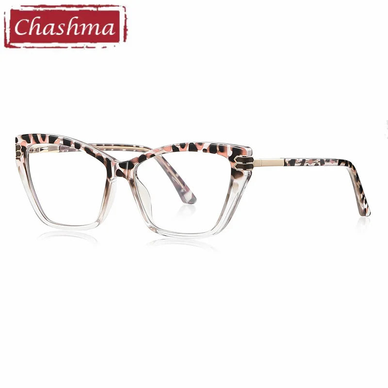 Chashma Ochki Women's Full Rim Cat Eye Tr 90 Alloy Eyeglasses 882262