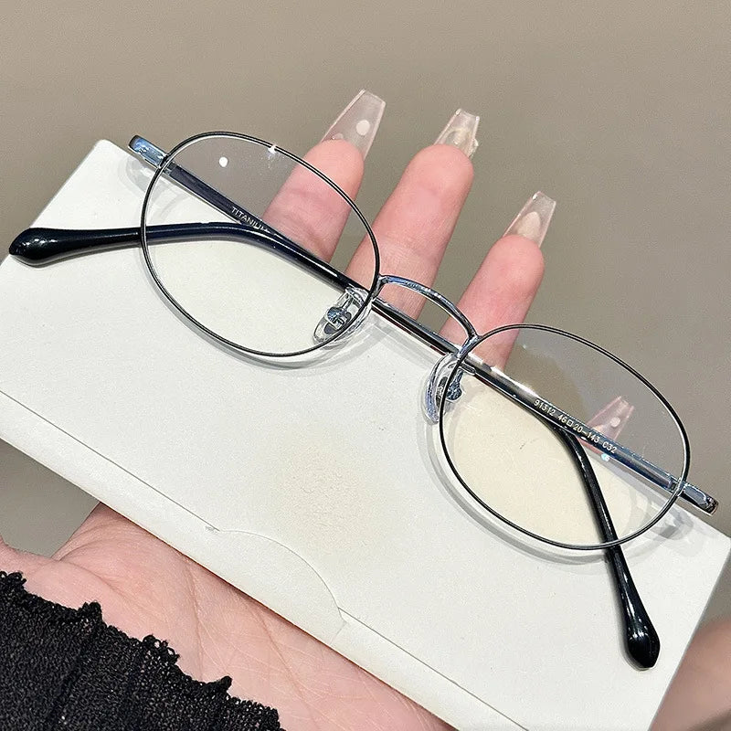 Zirosat Women's Full Rim Oval Round Alloy Eyeglasses 91312