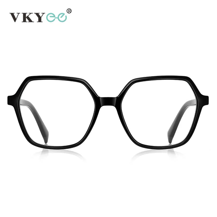 Vicky Unisex Full Rim Large Polygon Square Acetate Alloy Reading Glasses 2140 Reading Glasses Vicky   