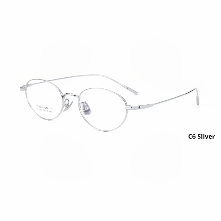 Xbora Unisex Full Rim Oval Pure Titanium Eyeglasses TI0201 — view 10 | Xbora at FuzWeb