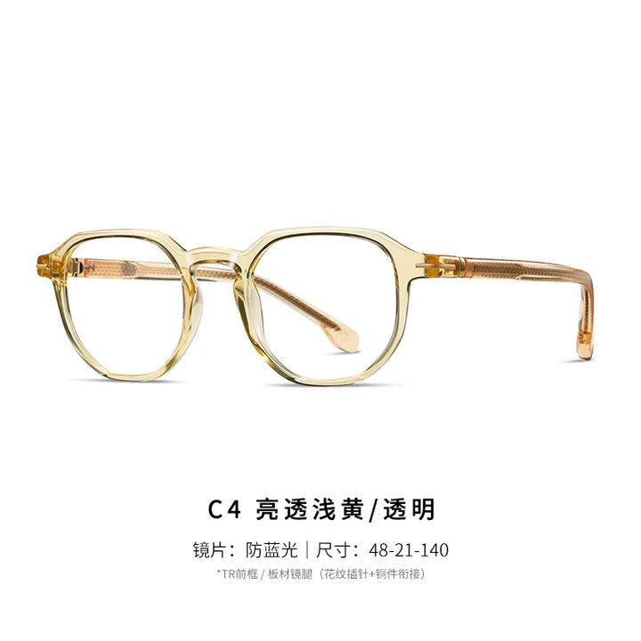 Reven Jate Unisex Full Rim Square Acetate Prescription Eyeglasses 32207 - view 8