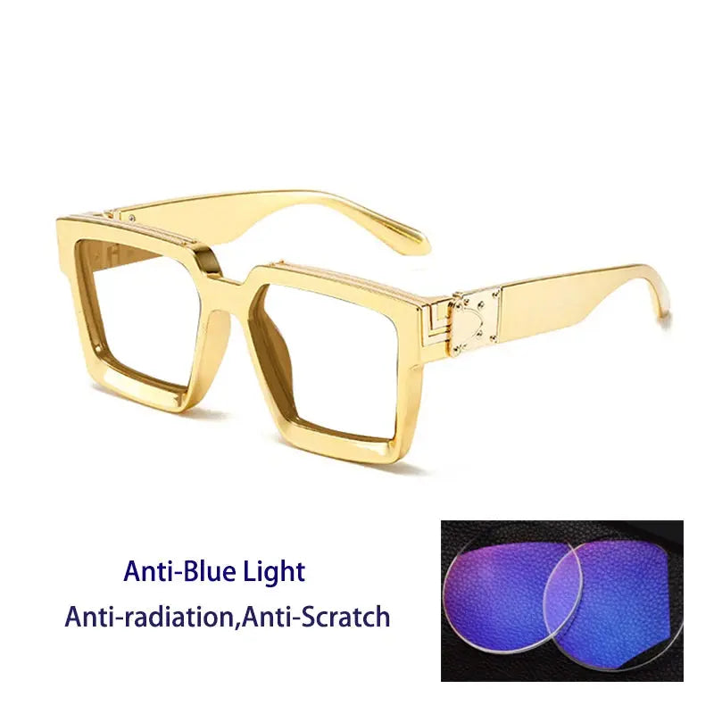 Kocolior 862290 Unisex Full Rim Brow Line Square PC Frames FuzWeb