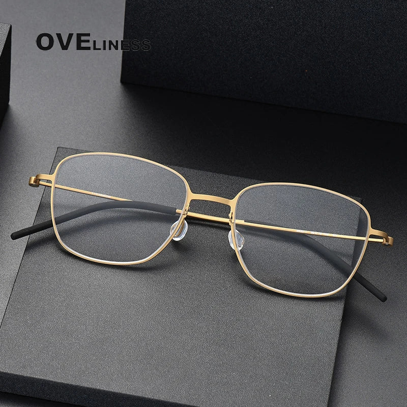 Oveliness Women's Full Rim Square Titanium Eyeglasses 5530 Full Rim Oveliness   