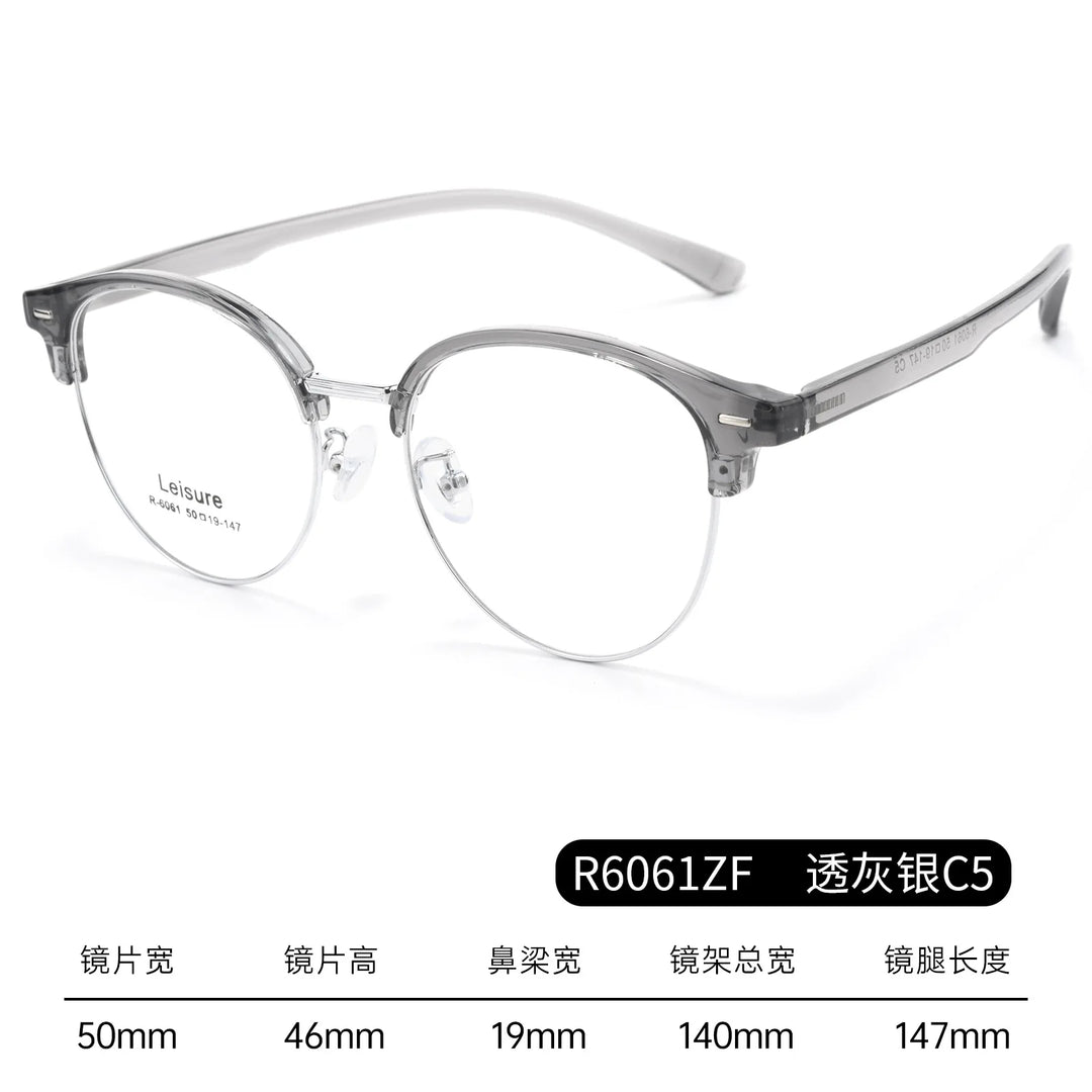 Bclear Unisex Semi Rim Browline TR90 Eyeglasses BSF-R6061ZF
