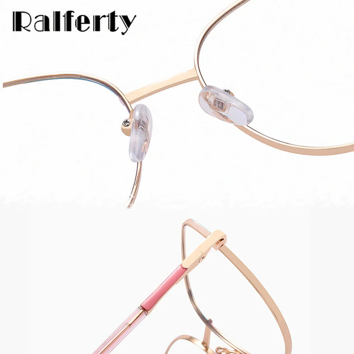 Ralferty Women's Full Rim Square Cat Eye Alloy Eyeglasses R81530 Full Rim Ralferty   