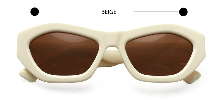 Esnbie Unisex Full Rim Oval Square Thick Acetate Sunglasses 230331