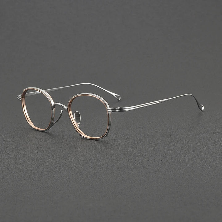 Muzz Unisex Full Rim Oval Square Titanium Eyeglasses 81234