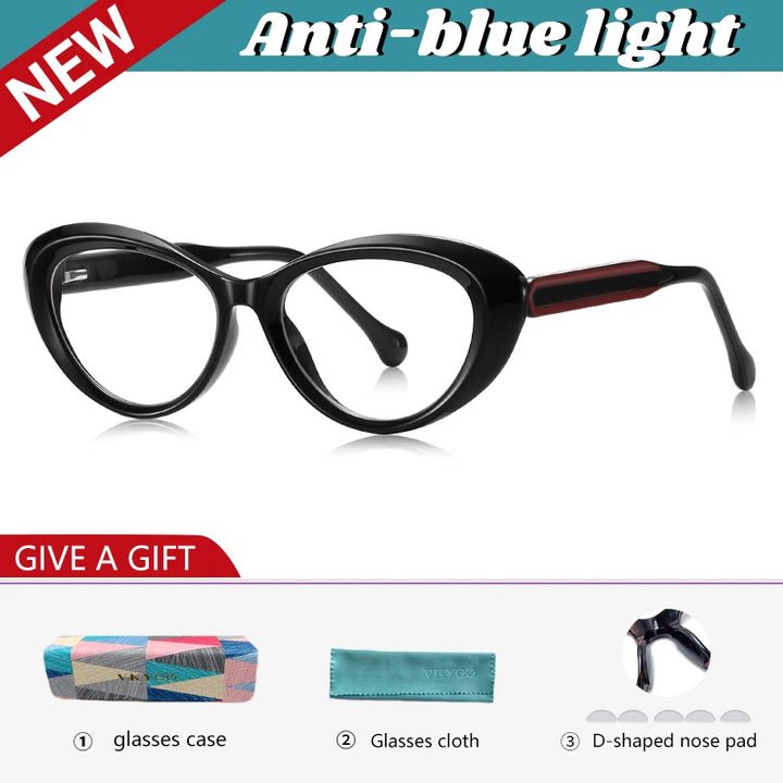 Vicky Women's Full Rim Oval Cat Eye Tr 90 Titanium Reading Glasses 97100