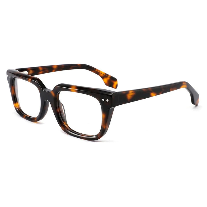 Gatenac Unisex Full Rim Square Brow Line Acetate Eyeglasses G1524 Full Rim Gatenac Tortoiseshell  